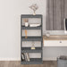 Bibliotecă/Separator cameră gri, 60x30x135,5 cm, lemn masiv pin - WALTI WALTI