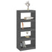Bibliotecă/Separator cameră gri, 60x30x135,5 cm, lemn masiv pin - WALTI WALTI