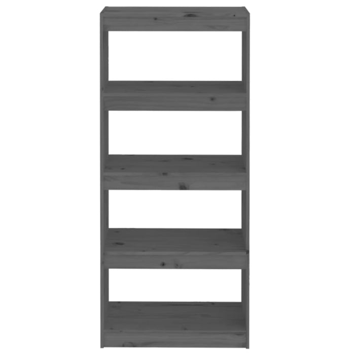 Bibliotecă/Separator cameră gri, 60x30x135,5 cm, lemn masiv pin - WALTI WALTI
