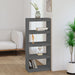 Bibliotecă/Separator cameră gri, 60x30x135,5 cm, lemn masiv pin - WALTI WALTI