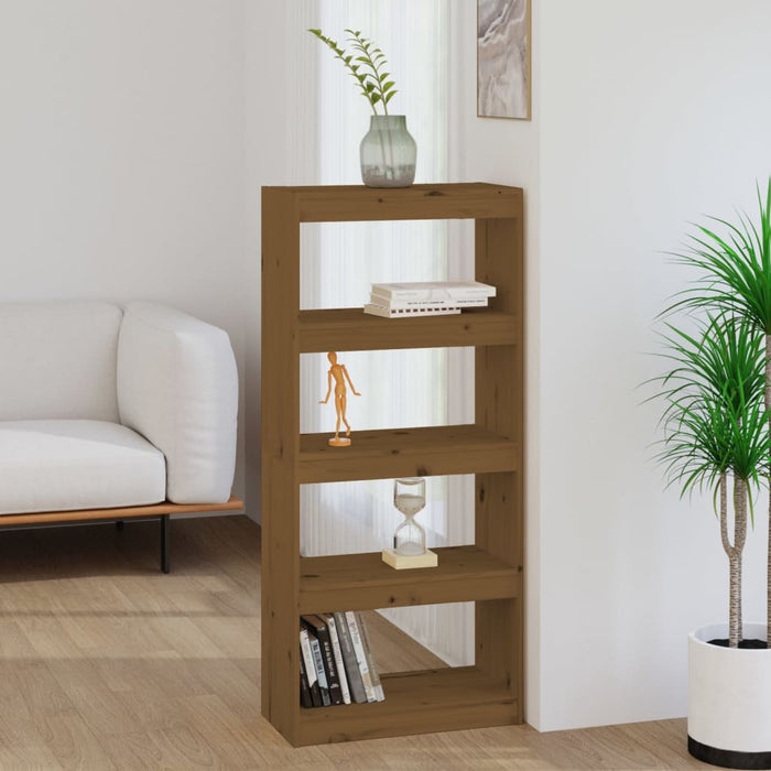 Bibliotecă/Separator cameră maro miere 60x30x135,5 cm lemn pin - WALTI WALTI