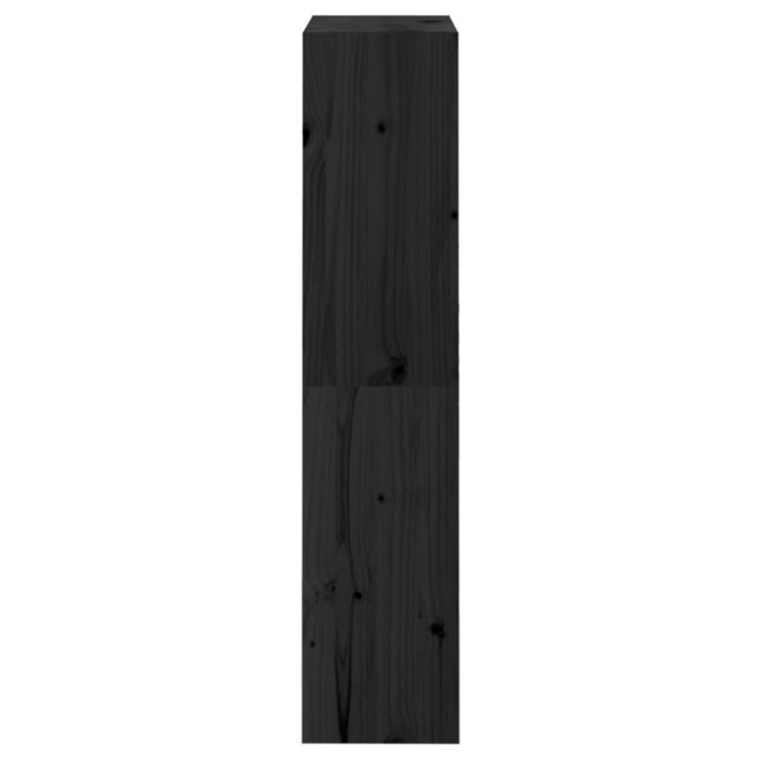 Bibliotecă/Separator cameră negru 60x30x135,5 cm lemn masiv pin - WALTI WALTI