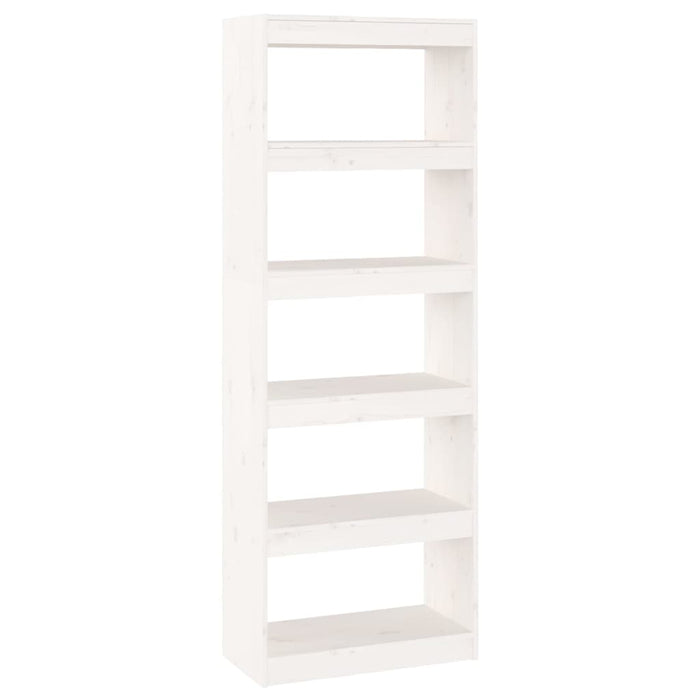 Bibliotecă/Separator cameră, alb, 60x30x167,5cm, lemn masiv pin WALTI