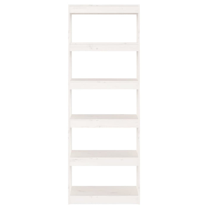 Bibliotecă/Separator cameră, alb, 60x30x167,5cm, lemn masiv pin WALTI