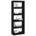 Bibliotecă/Separator cameră negru 60x30x167,5 cm lemn masiv pin - WALTI WALTI