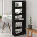 Bibliotecă/Separator cameră negru 60x30x167,5 cm lemn masiv pin - WALTI WALTI