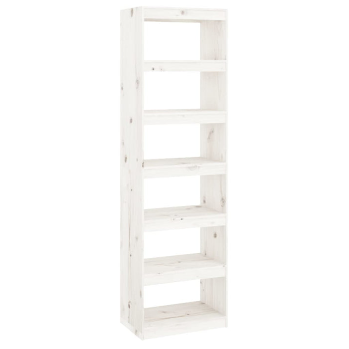 Bibliotecă/Separator cameră alb 60x30x199,5 cm lemn masiv pin - WALTI WALTI