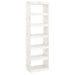 Bibliotecă/Separator cameră alb 60x30x199,5 cm lemn masiv pin - WALTI WALTI