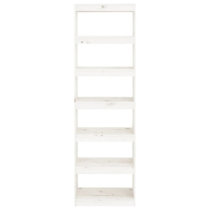 Bibliotecă/Separator cameră alb 60x30x199,5 cm lemn masiv pin - WALTI WALTI