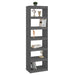 Bibliotecă/Separator cameră gri 60x30x199,5 cm lemn masiv pin - WALTI WALTI