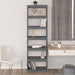 Bibliotecă/Separator cameră gri 60x30x199,5 cm lemn masiv pin - WALTI WALTI