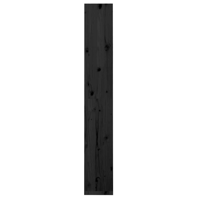 Bibliotecă/Separator cameră negru 60x30x199,5 cm lemn masiv pin WALTI