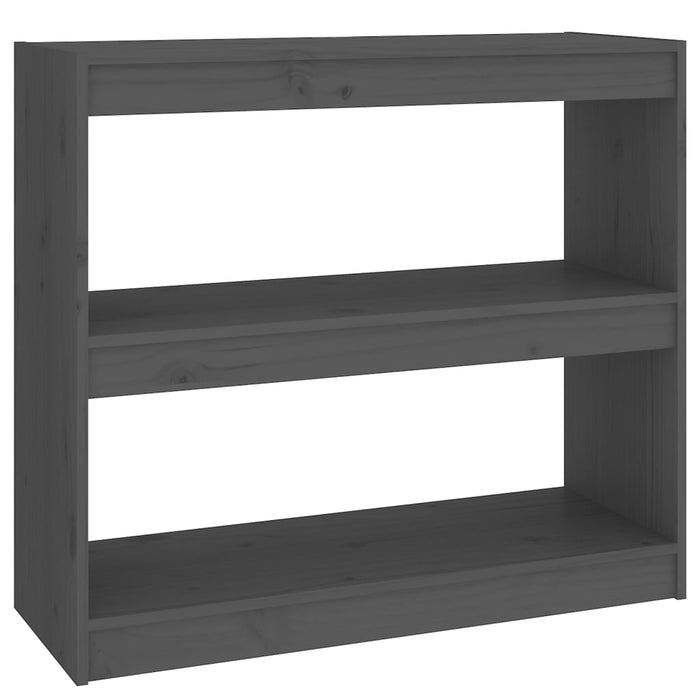 Bibliotecă/Separator cameră gri 80x30x71,5 cm lemn masiv de pin - WALTI WALTI