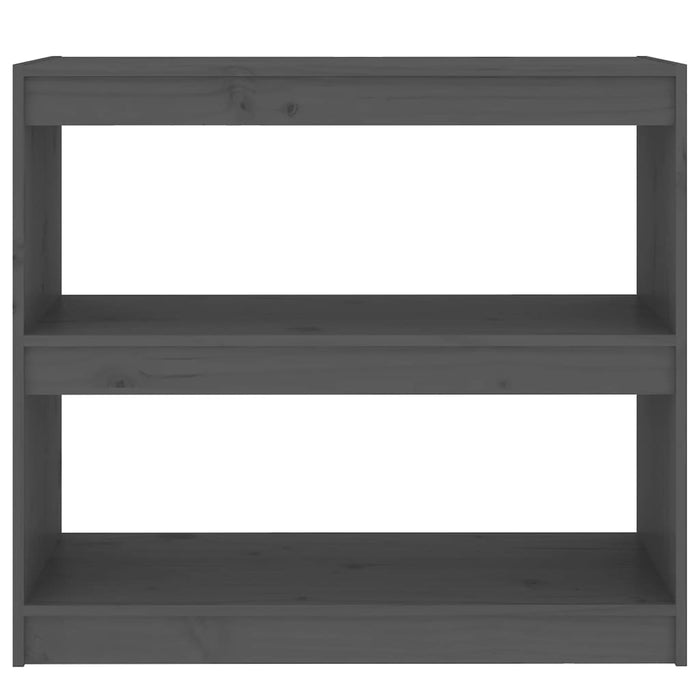 Bibliotecă/Separator cameră gri 80x30x71,5 cm lemn masiv de pin - WALTI WALTI