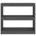 Bibliotecă/Separator cameră gri 80x30x71,5 cm lemn masiv de pin - WALTI WALTI