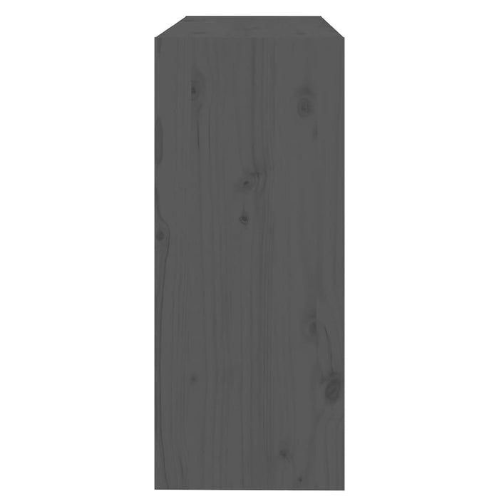 Bibliotecă/Separator cameră gri 80x30x71,5 cm lemn masiv de pin - WALTI WALTI