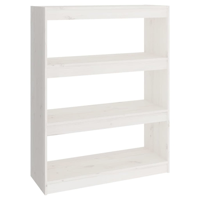 Bibliotecă/Separator cameră alb, 80x30x103,5 cm, lemn masiv pin - WALTI WALTI