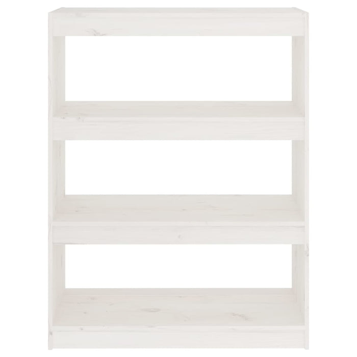 Bibliotecă/Separator cameră alb, 80x30x103,5 cm, lemn masiv pin - WALTI WALTI
