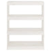 Bibliotecă/Separator cameră alb, 80x30x103,5 cm, lemn masiv pin - WALTI WALTI
