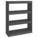 Bibliotecă/Separator cameră gri, 80x30x103,5 cm lemn masiv pin - WALTI WALTI