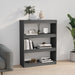 Bibliotecă/Separator cameră gri, 80x30x103,5 cm lemn masiv pin - WALTI WALTI