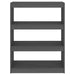Bibliotecă/Separator cameră gri, 80x30x103,5 cm lemn masiv pin - WALTI WALTI