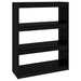 Bibliotecă/Separator cameră negru 80x30x103,5 cm lemn masiv pin - WALTI WALTI
