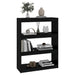 Bibliotecă/Separator cameră negru 80x30x103,5 cm lemn masiv pin - WALTI WALTI