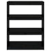 Bibliotecă/Separator cameră negru 80x30x103,5 cm lemn masiv pin - WALTI WALTI