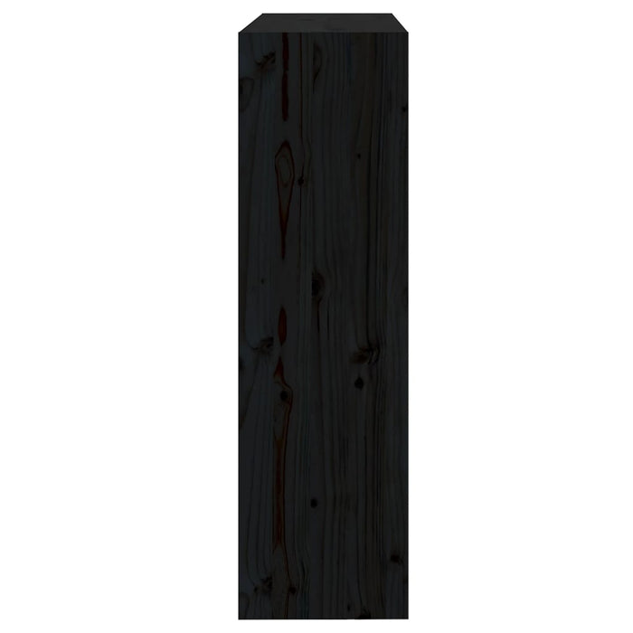 Bibliotecă/Separator cameră negru 80x30x103,5 cm lemn masiv pin - WALTI WALTI