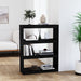 Bibliotecă/Separator cameră negru 80x30x103,5 cm lemn masiv pin - WALTI WALTI