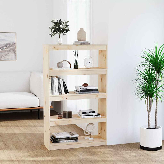 Bibliotecă/Separator cameră, 80x30x135,5 cm, lemn masiv pin WALTI