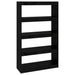 Bibliotecă/Separator cameră negru 80x30x135,5 cm lemn masiv pin - WALTI WALTI