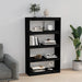 Bibliotecă/Separator cameră negru 80x30x135,5 cm lemn masiv pin - WALTI WALTI