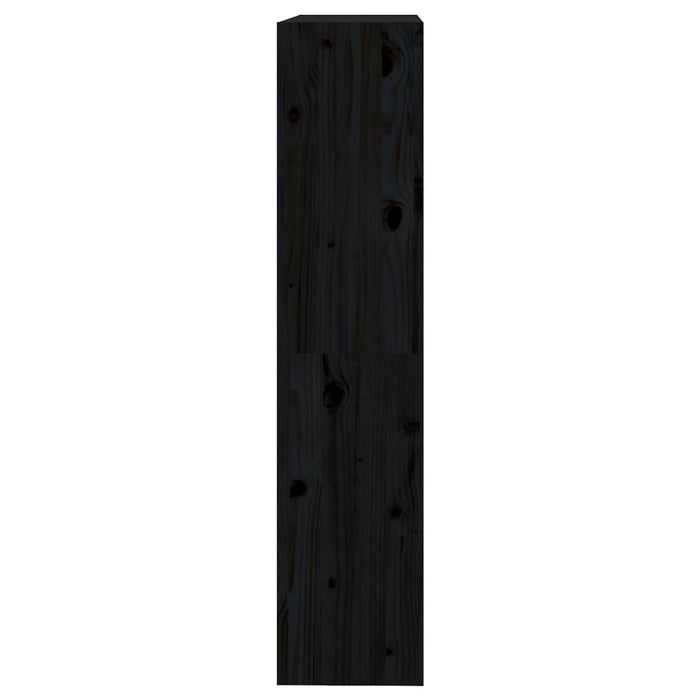 Bibliotecă/Separator cameră negru 80x30x135,5 cm lemn masiv pin - WALTI WALTI