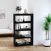 Bibliotecă/Separator cameră negru 80x30x135,5 cm lemn masiv pin - WALTI WALTI