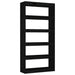 Bibliotecă/Separator cameră negru 80x30x167,4 cm lemn masiv pin - WALTI WALTI