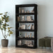 Bibliotecă/Separator cameră negru 80x30x167,4 cm lemn masiv pin - WALTI WALTI