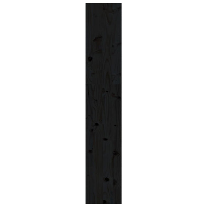 Bibliotecă/Separator cameră negru 80x30x167,4 cm lemn masiv pin - WALTI WALTI