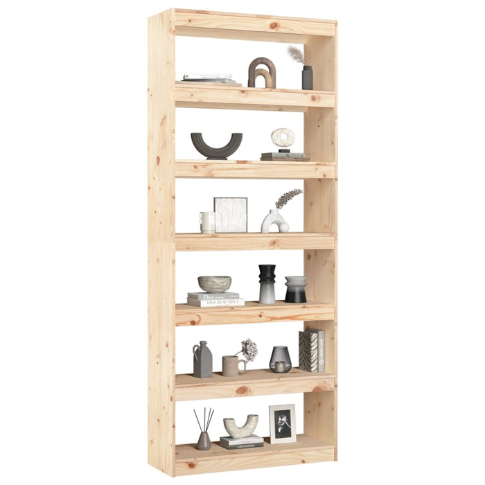 Bibliotecă/Separator cameră, 80x30x199,5 cm lemn masiv pin - WALTI WALTI