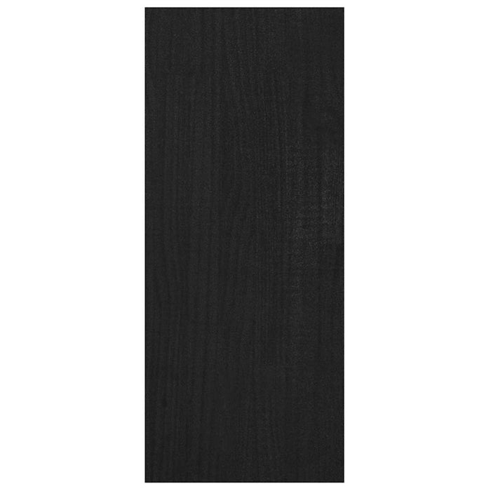 Bibliotecă/Separator cameră, negru, 100x30x71,5 cm, lemn de pin WALTI