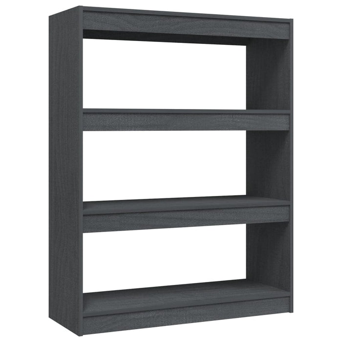 Bibliotecă/Separator cameră, gri, 100x30x103 cm, lemn masiv pin - WALTI WALTI