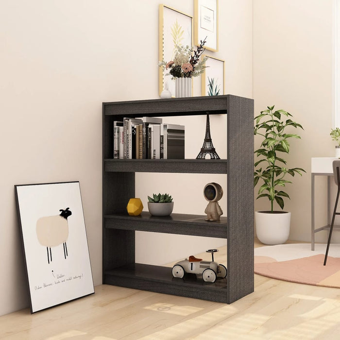 Bibliotecă/Separator cameră, gri, 100x30x103 cm, lemn masiv pin - WALTI WALTI