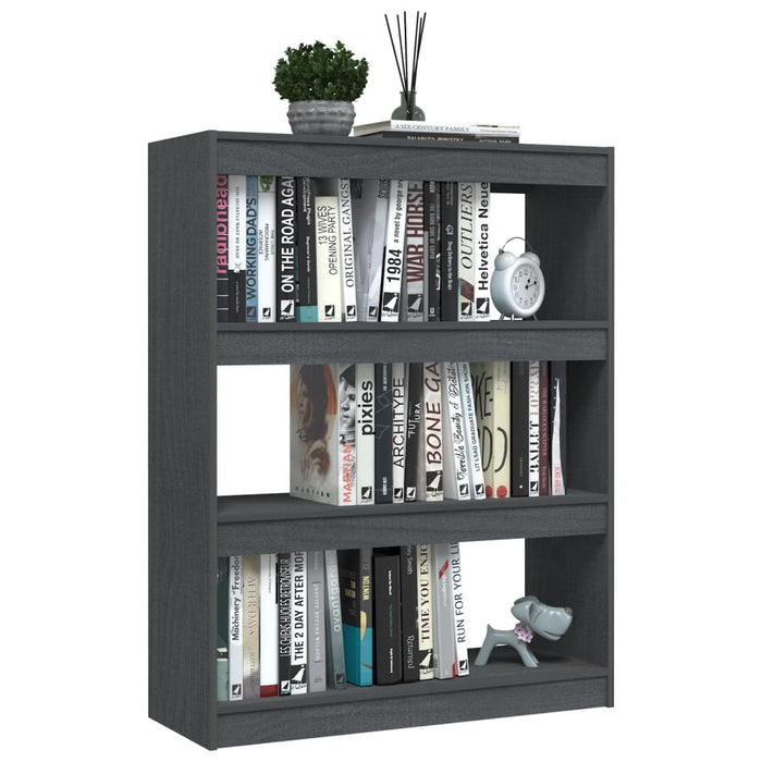 Bibliotecă/Separator cameră, gri, 100x30x103 cm, lemn masiv pin - WALTI WALTI