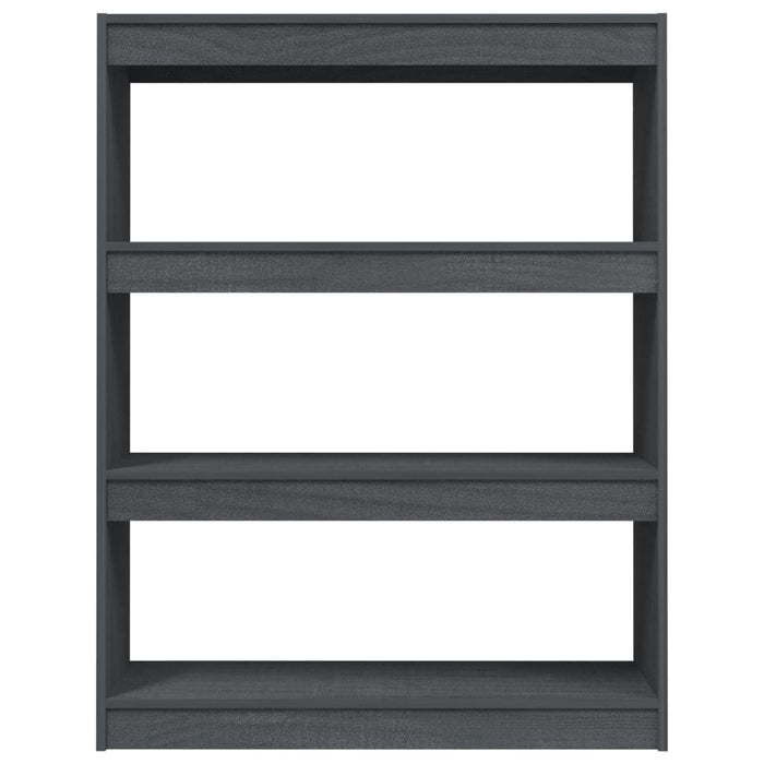Bibliotecă/Separator cameră, gri, 100x30x103 cm, lemn masiv pin - WALTI WALTI