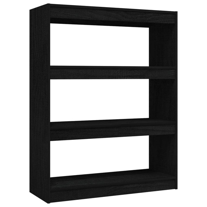 Bibliotecă/Separator cameră, negru, 100x30x103 cm, lemn de pin - WALTI WALTI