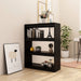 Bibliotecă/Separator cameră, negru, 100x30x103 cm, lemn de pin - WALTI WALTI