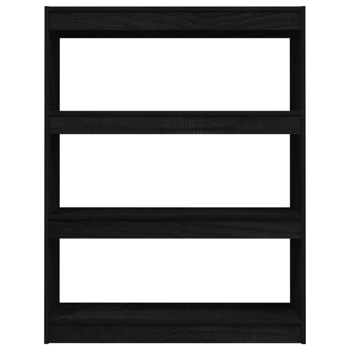 Bibliotecă/Separator cameră, negru, 100x30x103 cm, lemn de pin - WALTI WALTI