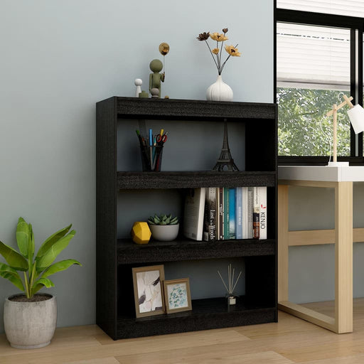 Bibliotecă/Separator cameră, negru, 100x30x103 cm, lemn de pin - WALTI WALTI