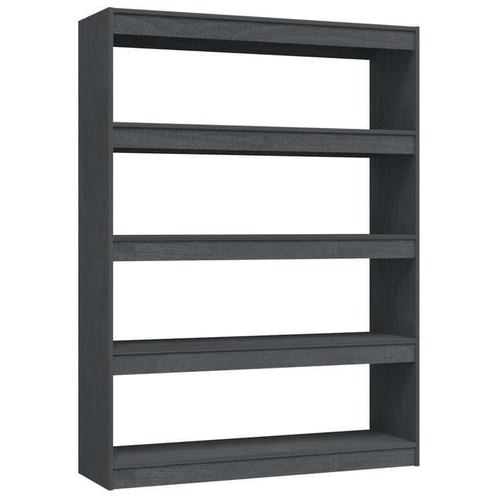 Bibliotecă/Separator cameră gri 100x30x135,5 cm lemn masiv pin - WALTI WALTI